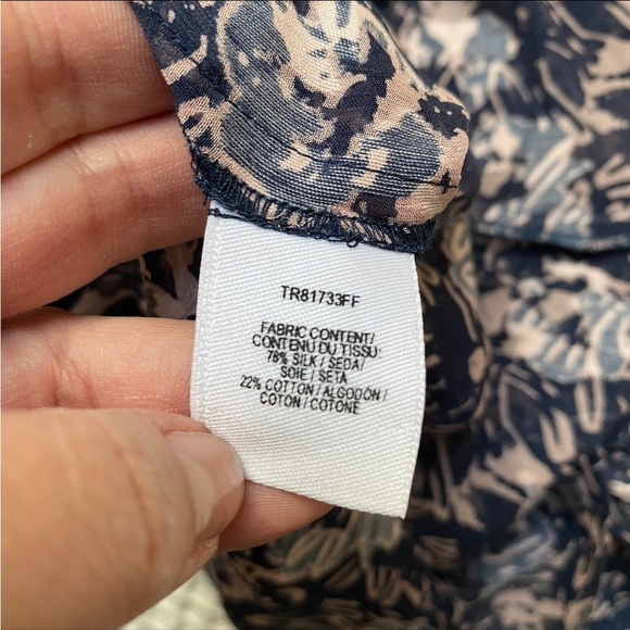 Derek Lam 10 Crosby Floral Silk Cotton Cold Shoulder Blouse Size 2 - Picture 12 of 13